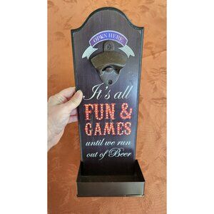 Bottle Opener With Catch Tray Decor